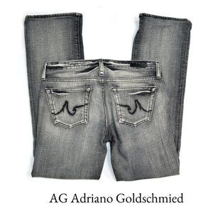 AG ADRIANO GOLDSCHMIED Distressed KISS Jeans Gray